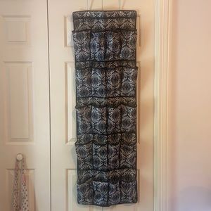 Black and white shoe storage